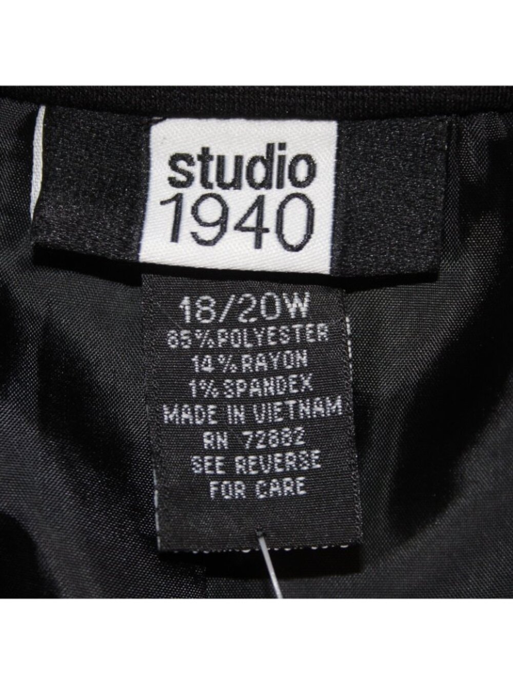Studio 1940 Cardigan Sweater NEW Sz 18/20W Black Gray Polyester Rayon - Picture 5 of 8